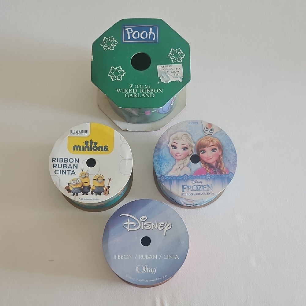 Disney Ribbon Collection with Pooh, Frozen, and Minions